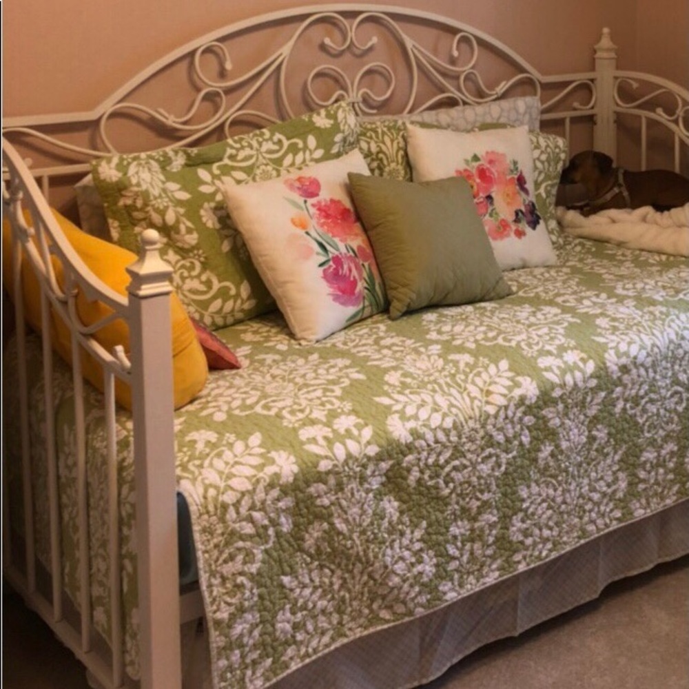 Laura Ashley daybed quilt set with curtain panels